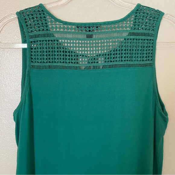 Banana Republic Green Front Tie Keyhole Sleeveless Top - Picture 3 of 5
